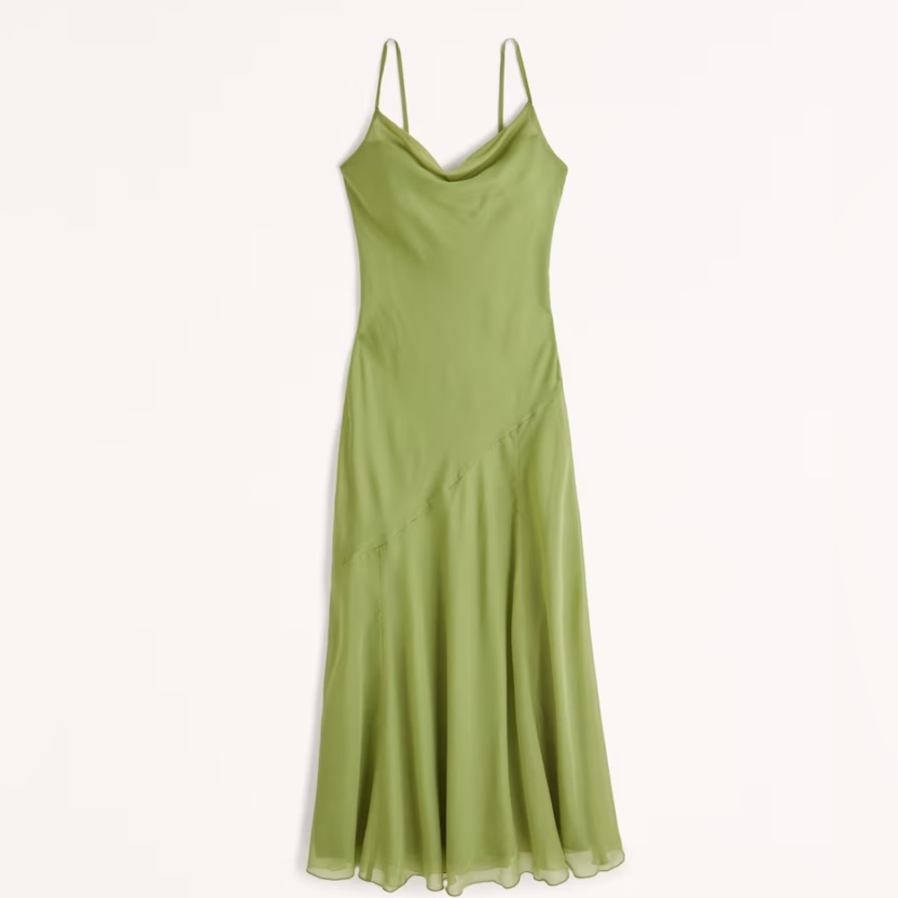 Abercrombie Cowl Neck Maxi Dress in Green